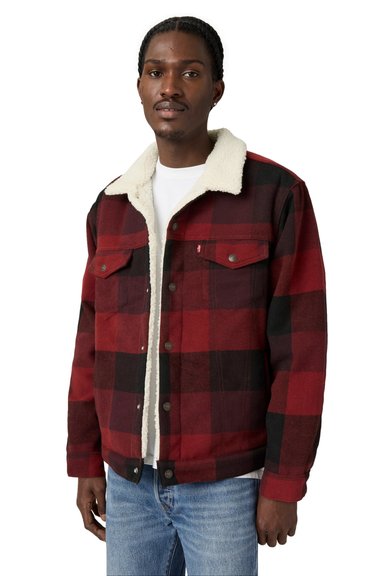 CASACA HOMBRE RELAXED FIT PLAID CAFÉ LEVIS A6030-0011 - 3