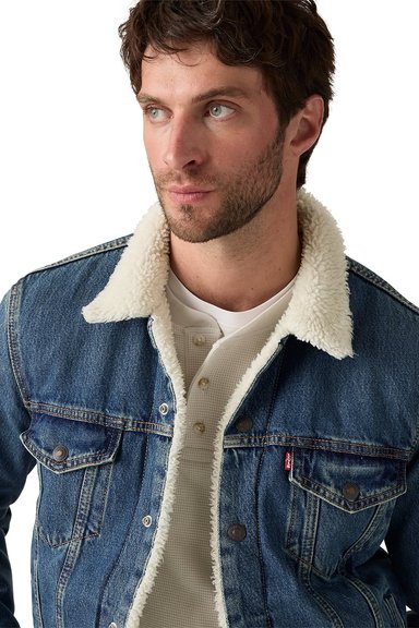 CASACA HOMBRE TYPE 3 SHERPA TRUCKER AZUL LEVIS 16365-0292 - 4