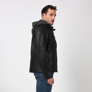 CASACA HOMBRE CUT RACER HOOD NEGRO LEVIS 59491-0563 - 2