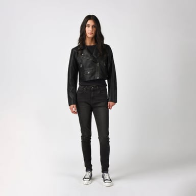 CASACA MUJER CROPPED MOTO NEGRO LEVIS 59544-0712 - 4