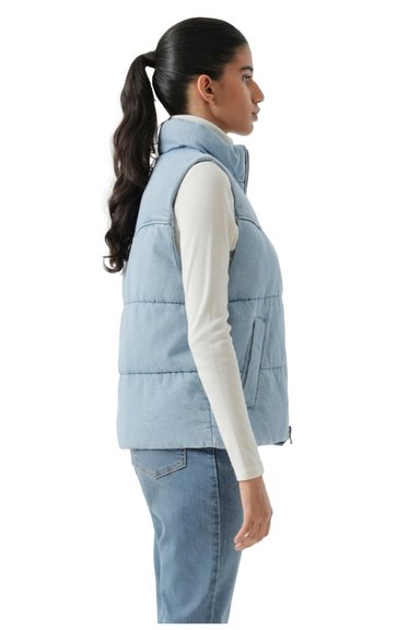 CASACA MUJER WESTERN PUFFER VEST AZUL LEVIS 59544-0726 - 2