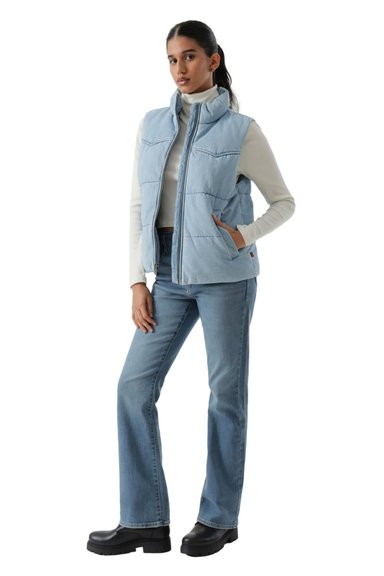 CASACA MUJER WESTERN PUFFER VEST AZUL LEVIS 59544-0726 - 4