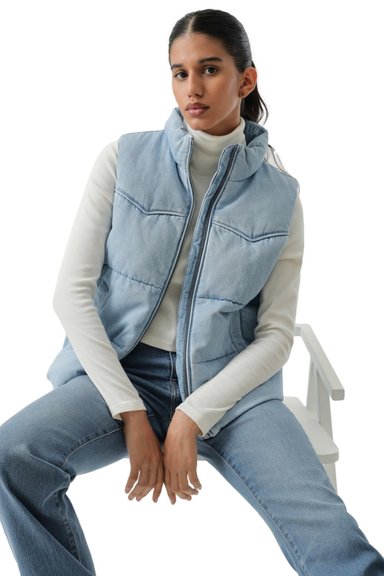 CASACA MUJER WESTERN PUFFER VEST AZUL LEVIS 59544-0726 - 5