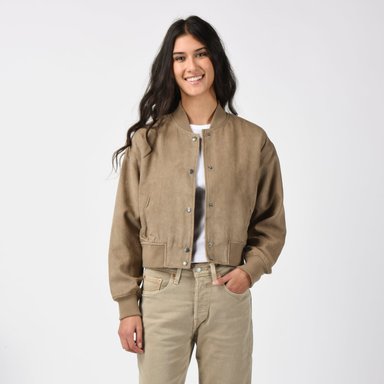 CASACA MUJER CROPPED VARSITY BOMBER CAFÉ LEVIS 59544-0733 - 1