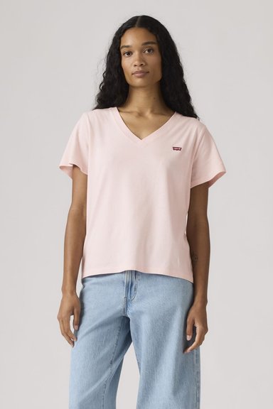POLO MUJER FAVORITE V-NECK HM ROSADO LEVIS 005J6-0022