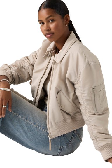 CASACA MUJER BOWIE CROP BOMBER GRIS LEVIS 005AQ-0002 - 4