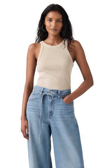 POLO MUJER ESSENTIAL RACER TANK GRIS LEVIS A3381-0039