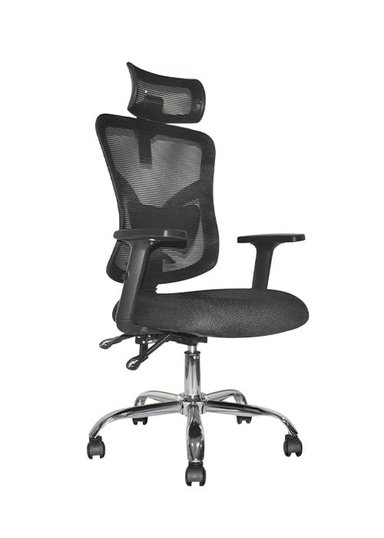 SILLA DE OFICINA PRESIDENCIAL ERGONÓMICA - FONE NEGRO