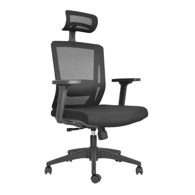 SILLA DE OFICINA PRESIDENCIAL ERGONÓMICA - DELPHI-II NEGRO