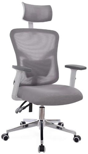 SILLA DE OFICINA PRESIDENCIAL ERGONÓMICA - FONE ULTRA GRIS