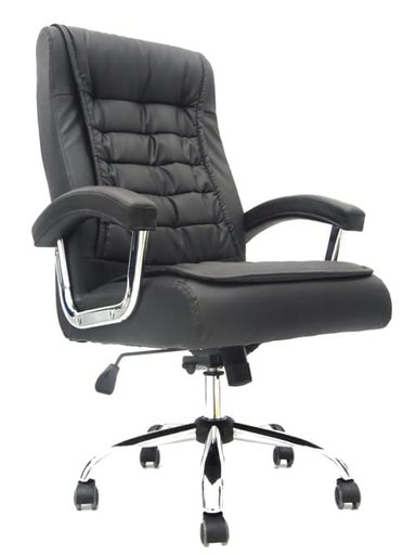 SILLA DE OFICINA PRESIDENCIAL ERGONÓMICA - SHINY NEGRO