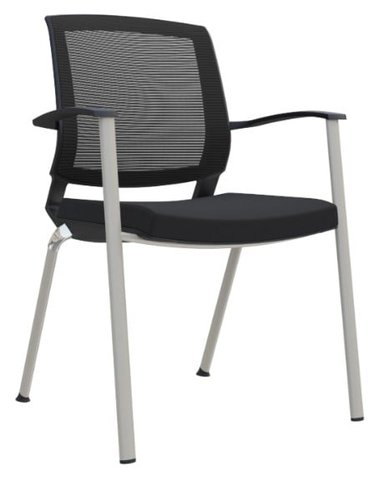 SILLA DE OFICINA VISITA ERGONÓMICA OV-AMIA MALLA NEGRO - 2