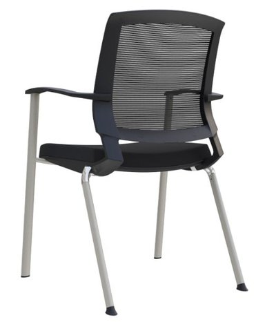 SILLA DE OFICINA VISITA ERGONÓMICA OV-AMIA MALLA NEGRO - 4