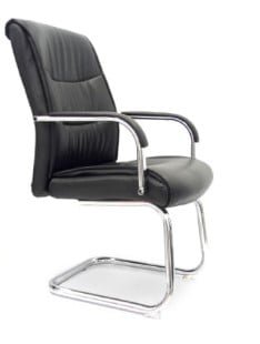 SILLA DE OFICINA GERENCIAL FIJA ERGONÓMICA - YORKI NEGRO