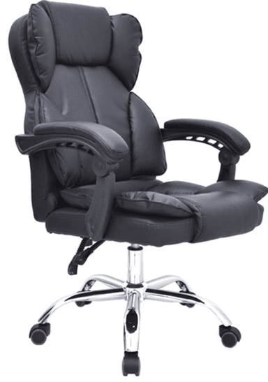 SILLA DE OFICINA PRESIDENCIAL ERGONÓMICA - DELTASRP NEGRO