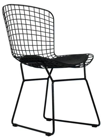 SILLA COMEDOR TERRAZA - BERTOIA NEGRO - 2