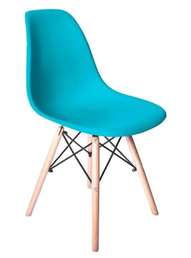 SILLA COMEDOR TERRAZA - EAMES TURQUESA - 2