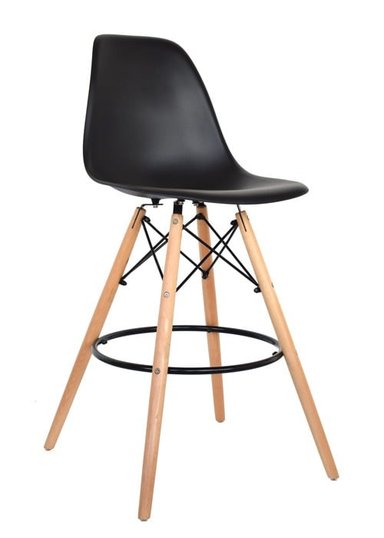 SILLA BAR CAJERA - EAMES NEGRO