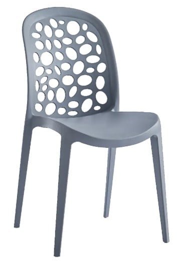 SILLA COMEDOR TERRAZA - BURBUJA GRIS