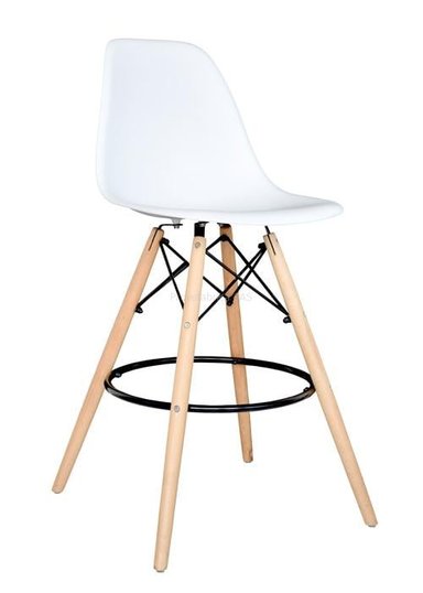 SILLA BAR CAJERA - EAMES BLANCO