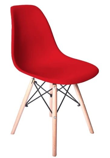 SILLA COMEDOR TERRAZA - EAMES ROJO