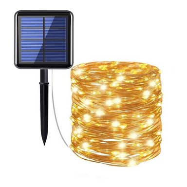 LUCES NAVIDEÑAS CON PANEL SOLAR AHORRATIVO