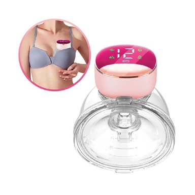 EXTRACTOR LECHE PORTÁTIL MANOS LIBRES ROSA