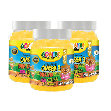 OMEGA PARA NIÑOS SOTTCOR GOMITAS 100GR 03 UNIDADES