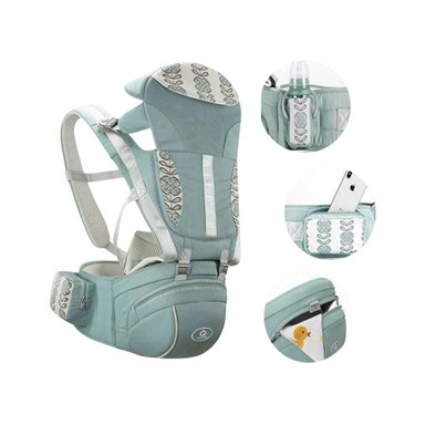 CANGURO ERGONÓMICO 5 EN 1 VERDE PARA BEBÉ