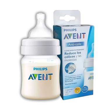 BIBERÓN DE PLÁSTICO ANTI CÓLICO 4OZ CON VÁLVULA AIR FREE AVENT