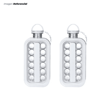 HIELERA EN FORMA DE BOTELLA PARA CUBOS REDONDOS - 02 UNIDADES