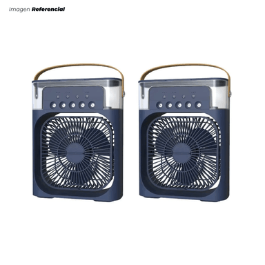 MINI VENTILADOR HUMIDIFICADOR ENFRIADOR DE AIRE PORTÁTIL - 02 UNIDADES