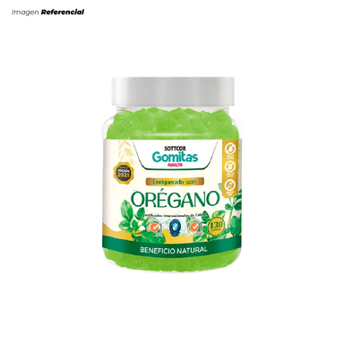 GOMITAS PARA ADULTOS ORÉGANO ACCIÓN ANTIMICROBIANA DE 130 GOMITAS