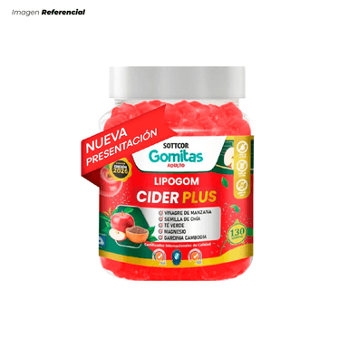 GOMITAS LIPOGOM CIDER PLUS ADULTOS CON 130 GOMITAS
