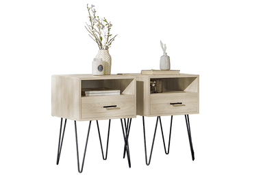 VELADOR X2 DIBA MUEBLES NIDYA CREMA