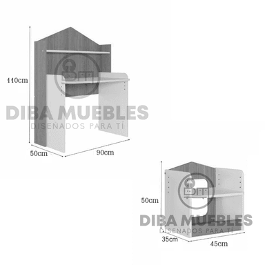 ESCRITORIO INFANTIL DIBA MUEBLES PINWHEEL + SILLA - 3