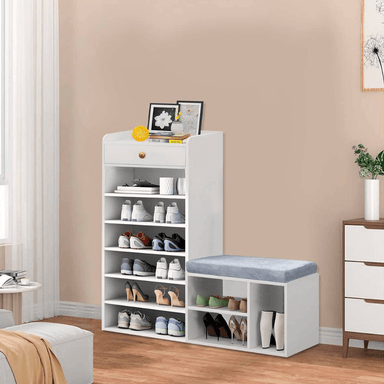 ZAPATERA DIBA MUEBLES BRISA BLANCO CON ASIENTO - 2