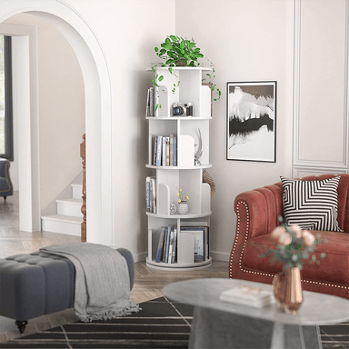 LIBRERO DIBA MUEBLES TECLA BLANCO MODERNO GIRATORIO - 3