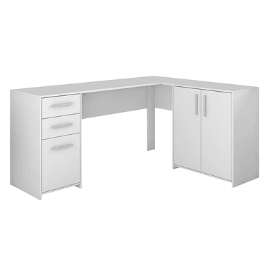 ESCRITORIO DIBA MUEBLES SAKURA BLANCO EN FORMA DE L