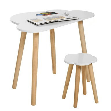 JUEGO DE MESA + SILLA INFANTIL DIBA MUEBLES NUBY BLANCO