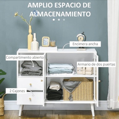 APARADOR DIBA MUEBLES AMARI 2 CAJONES MUEBLE DE COCINA - 2