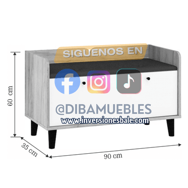 ZAPATERA DIBA MUEBLES VENUS MULTICOLOR CON ASIENTO - 5