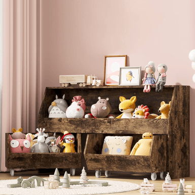 ESTANTE DIBA MUEBLES SUZETTE CARAMELO JUGUETERO CON RUEDAS