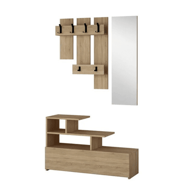 ZAPATERA DIBA MUEBLES VALY CARVALHO CON PERCHERO