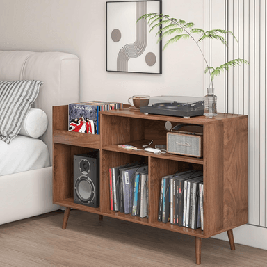 MUEBLE ORGANIZADOR DIBA MUEBLES LORYS AUXILIAR DISCO VINILO CARAMELO
