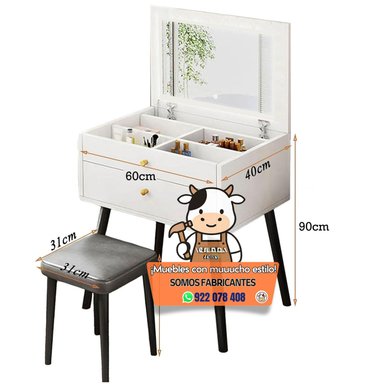 TOCADOR MULTIUSOS CON ASIENTO ODESSA - DIBA MUEBLES - 3