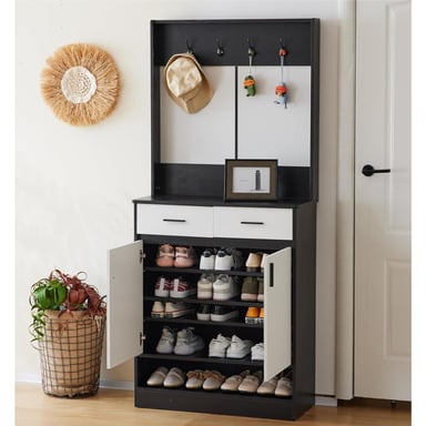 MUEBLE RECIBIDOR ZAPATERA CON PERCHERO MAGGIE - DIBA MUEBLES - 2
