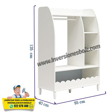 ARMARIO INFANTIL MODERNO NUBE - DIBA MUEBLES - 4