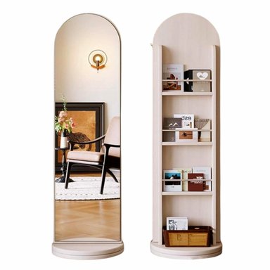 ESPEJO GIRATORIO CON ESTANTE EXCLUSIVO EMERY - DIBA MUEBLES