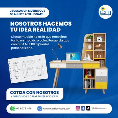 TOCADOR CON ESPEJO CON RUEDAS MARINA - DIBA MUEBLES - 4